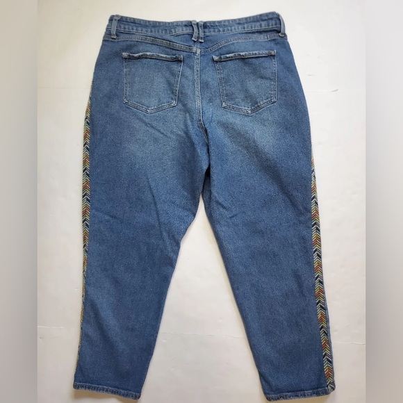 - New Knox Rose Jeans Women's Size 14 HighRise Distressed Straight Leg Emb… - Picture 5 of 8